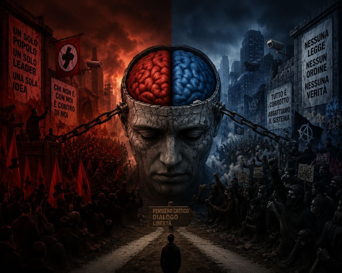 Al momento stai visualizzando La radicalizzazione politica tra destra e sinistra: una visione pedagogica.